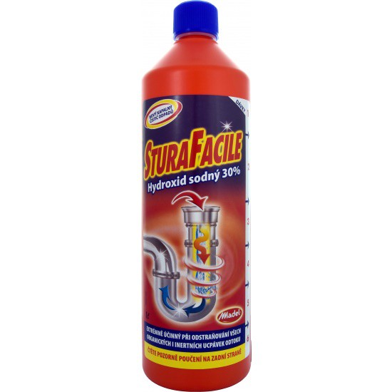Stura Facile Hydroxid sodný 30% 1l odpad | Čistící, dezinf.prostř., dezodoranty - Odpady a plísně Stura Facile Hydroxid sodný 30% 1l odpad | Čistící, dezinf.prostř., dezodoranty - Odpady a plísně
